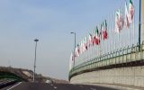 نصب ۲۰۰ پرچم شهدای والامقام آذربایجان در معابر شرق تبریز