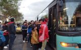 سرویس دهی ناوگان اتوبوسرانی تبریز به ورزشگاه یادگار امام (ره) برای تماشاگران بازی تراکتور -سپاهان