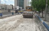 زیرسازی میدان شهید بهشتی و آماده سازی برای سنگفرش