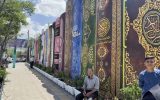 رونمایی از دیوار نگاره کتب مشاهیر آذربایجان در پل قاری
